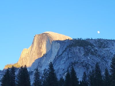 Half Dome and Moonrise
