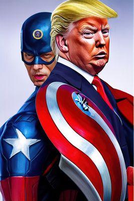 Trump and Musk Superheros Generated With Free AI
