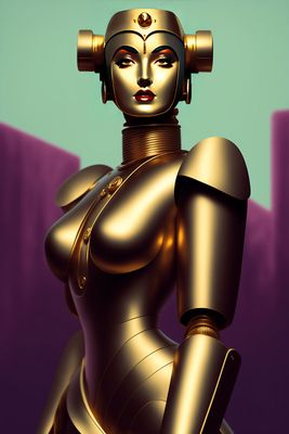 AI Generated Cyborg Style OF Alberto Vargas