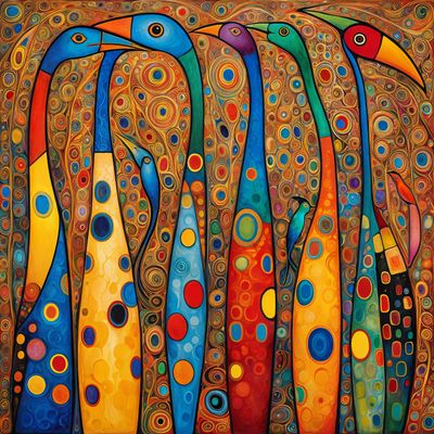 Bird Abstract: Deep Dream Generator