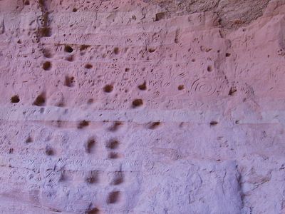 Carvings in a slot canyon  AZ Strip