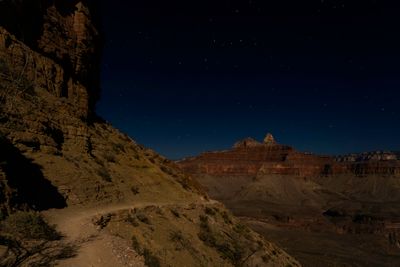 Top of the 'Red & Whites' section along South Kaibab trail in bright Moonlight