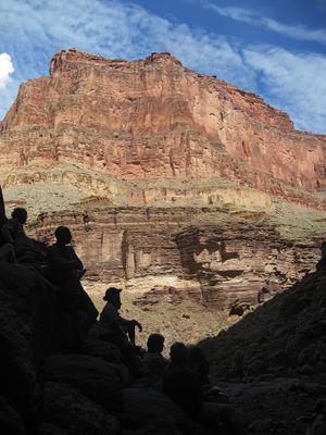Geology lecture in a side canyon
