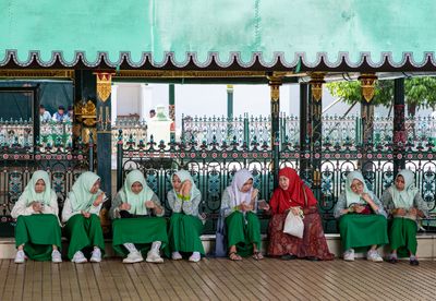Students having a break