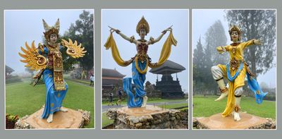 Statues at Ulun Danu Bratan temple complex