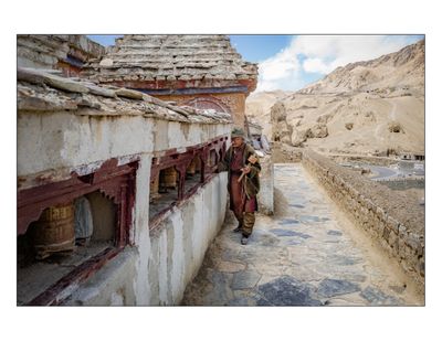 Prayer wheels at Lamayuru  