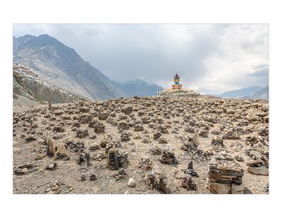 Stone stacks - Diskit Monastery