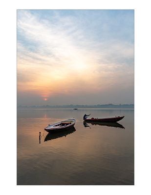 Dawn at fishing village