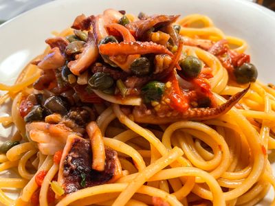 Linguine with little Totani