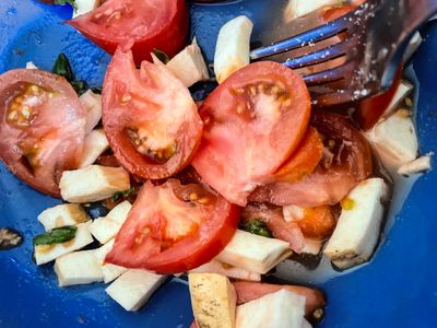 Caprese salad with provola