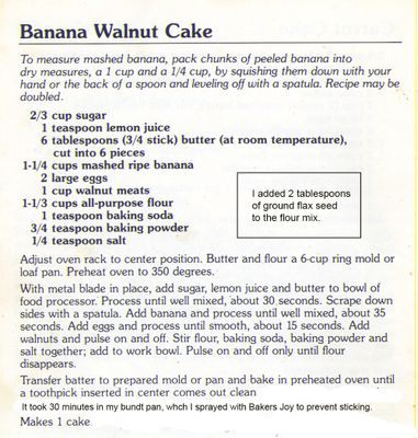 Banana Walnut Cake Recipe