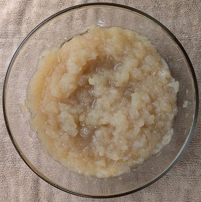 Used a potato masher to make apple sauce