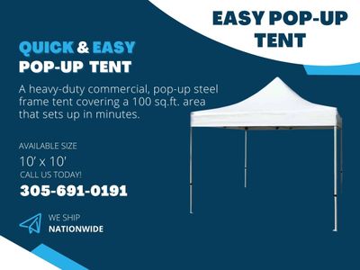 easy pop-up tent miami fl