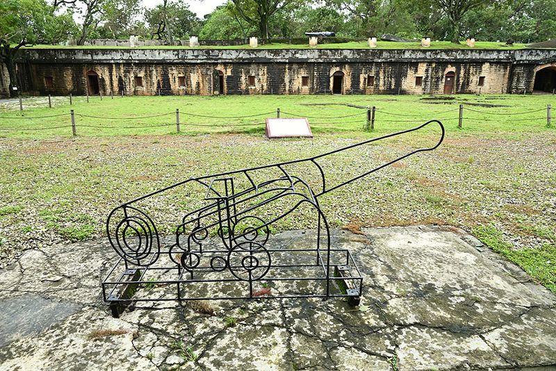 Cannon Shape Installation Art.