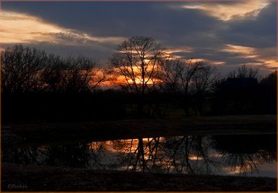 Sunset Over the Farm Pond 12-20-23