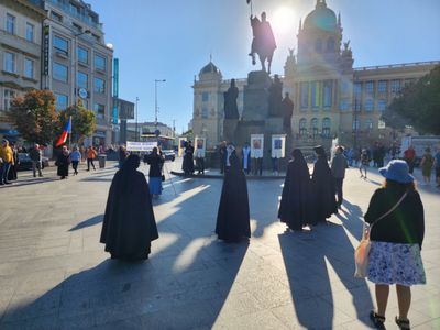 Religious Service at the Wenceslaus Monument on the Wenceslaus National Holiday 