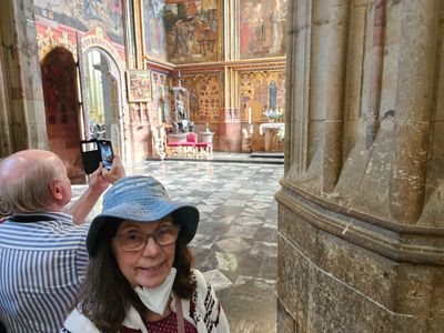 Mary stands at the opening to the Saint Wenceslaus Chapel in Prague's Saint Vitus Cathedral