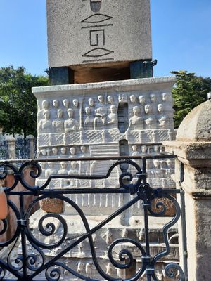 The base of 3500 year old Egyptian Obelisk moved to Constantinople in 390