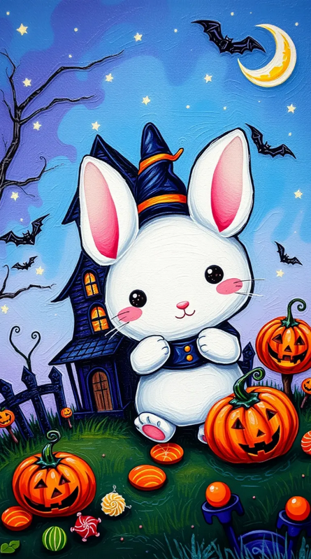 Cute Halloween 4K iPhone Wallpaper – Download Now