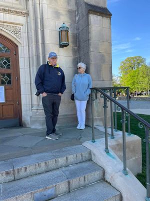 Chilly wait for the National Cathedral to open 