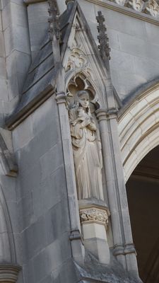 Intricate carving on the outside of the National Cathedral 