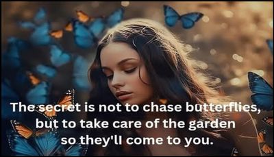 note to self - the secret is not to chase.jpg