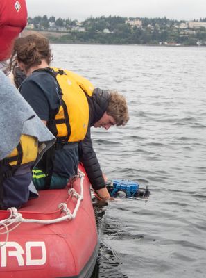 Launching the ROV