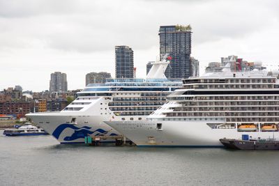 Cruise ships in the port of Vancouver