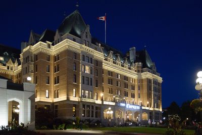 Empress hotel at night