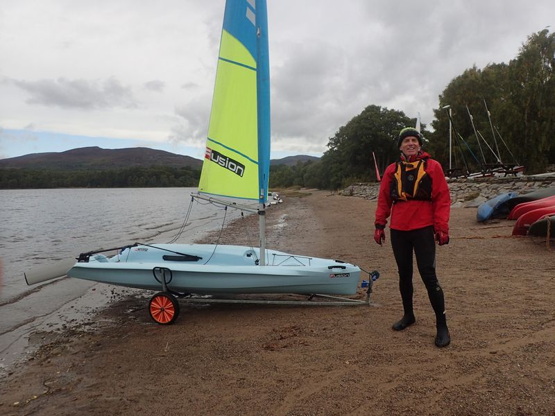 Sep 22 Learning to sail dinghies(!) at Loch Insh