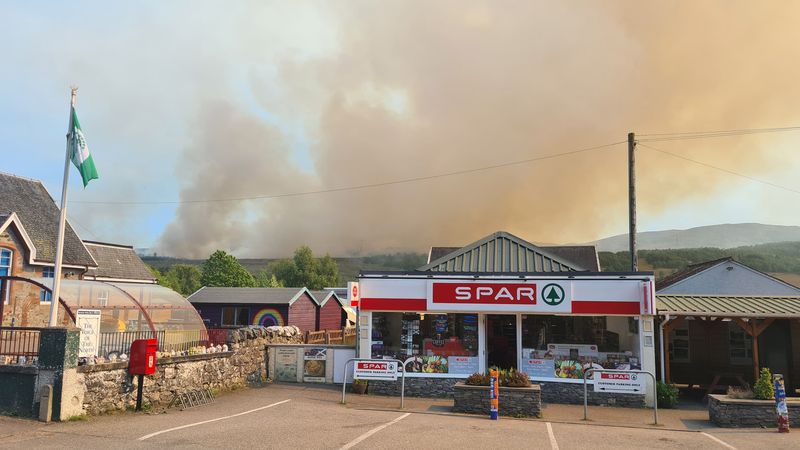 May 23 Forest fire above Cannich on Affric Kintail Way