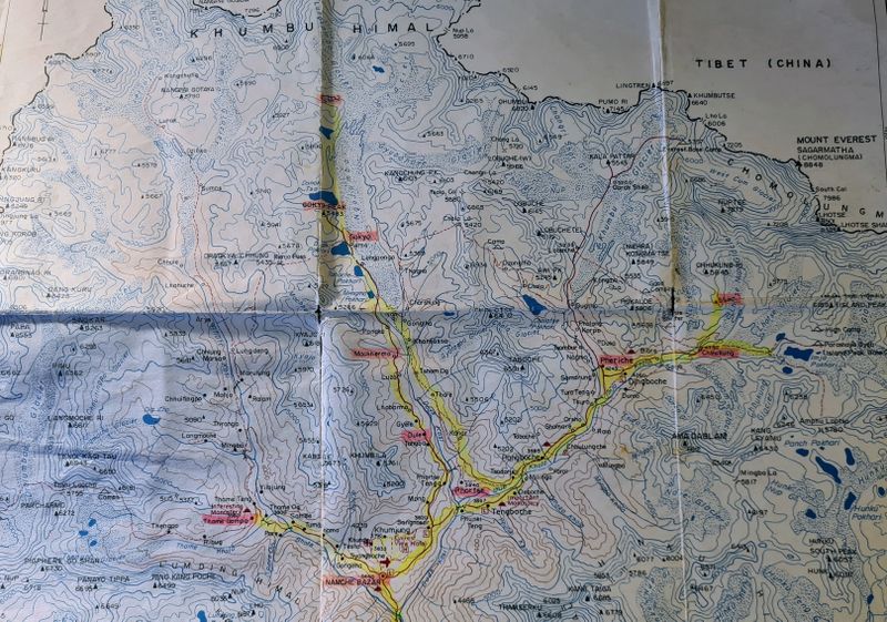 Map of Khumbu area