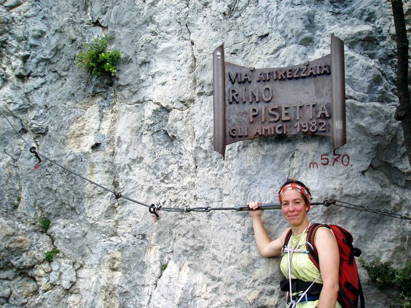 At the foot of a via ferrata