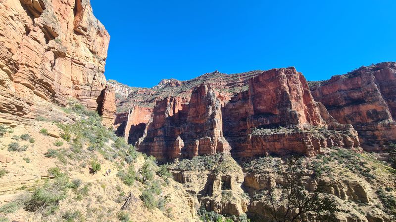 Descending down into the Grand Canyon