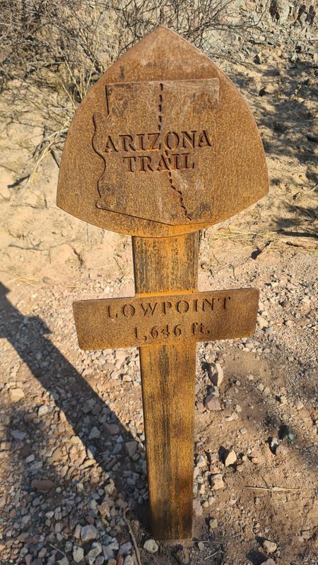 Down to the Gila River and the trail's lowest point, that meant it was HOT!