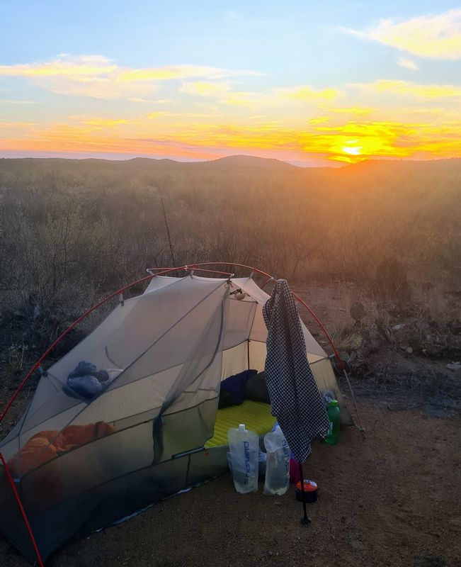 2023 Arizona Trail I camped on low flat ground to the south of Saguaro National Park