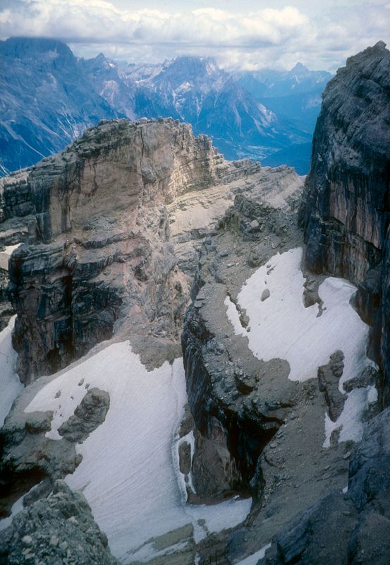 Dolomites Tofana via ferrata traversed some steep mountain country!