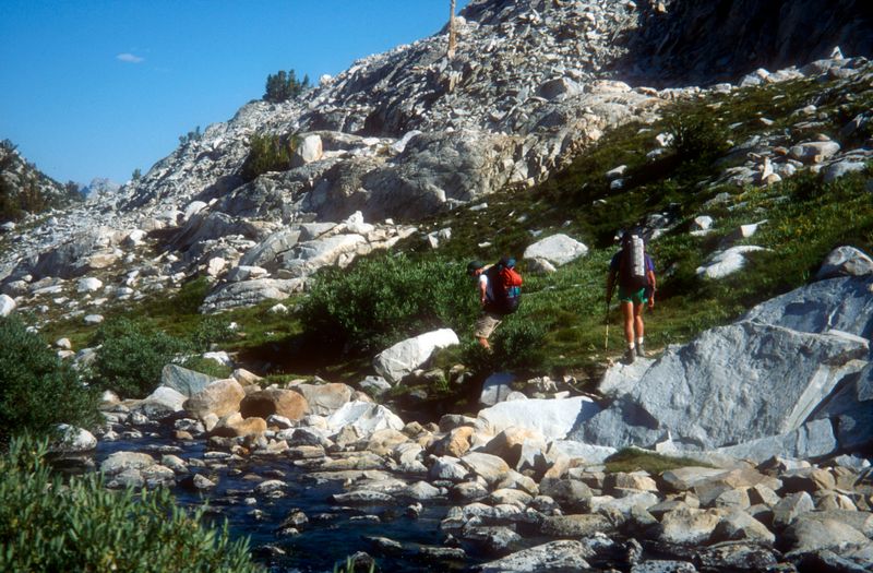 Setting off from North Lake to Lamack Col