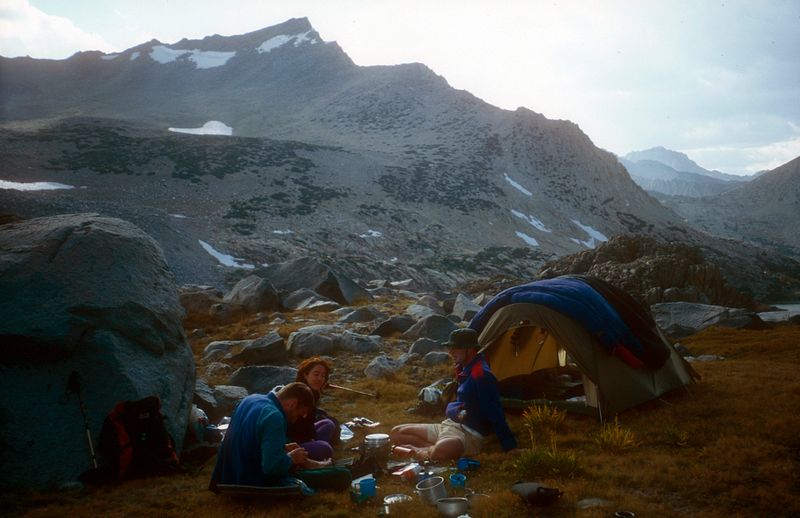1st camp near Upper Lamarck Lake