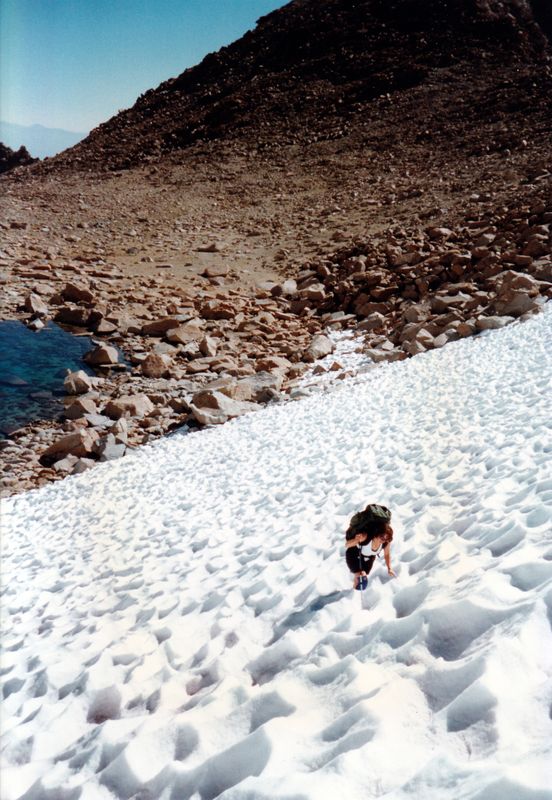 Lamarck col snowfield and suncups Martina