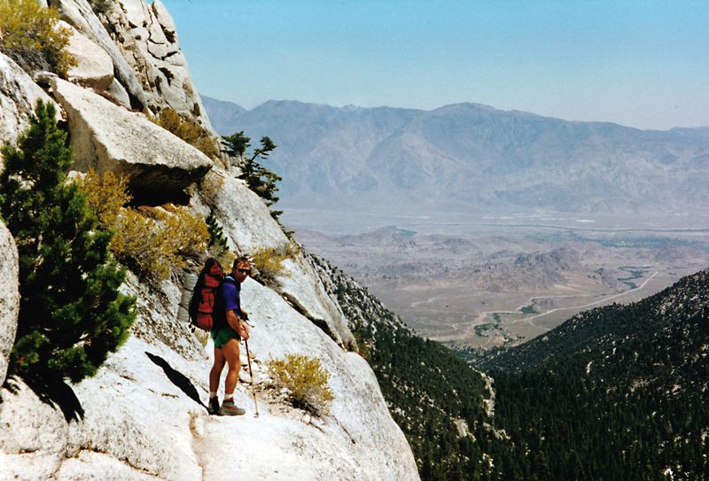 Whitney Portal Steve on ascent to Iceberg Lake