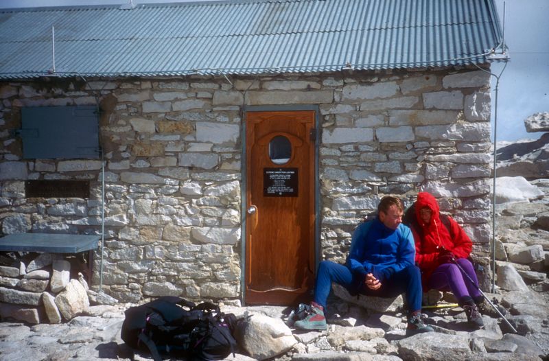 Mt Whitney summit hut Martina Steve