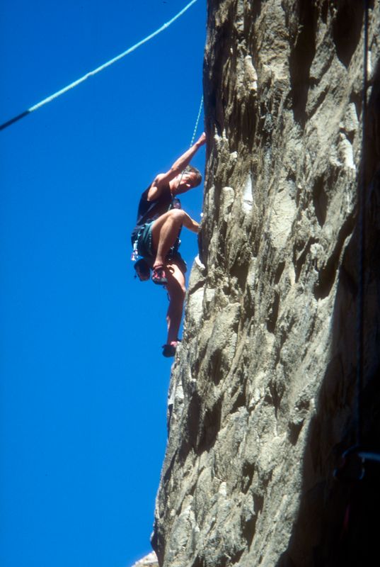 Owens River Gorge Brian climbing