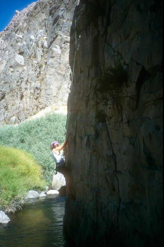Owens River Gorge Martina climbing