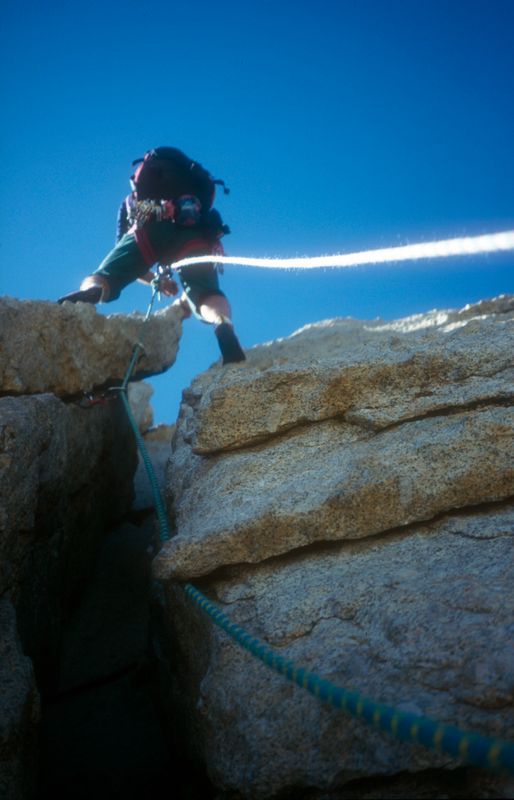 Tuolumne Cathedral Peak Steve climbing