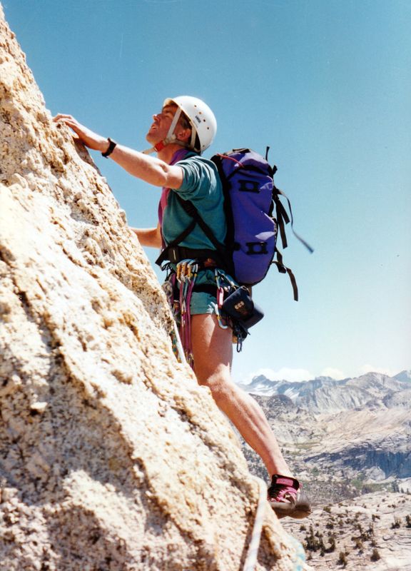 Tuolumne Mathes Crest Brian climbing