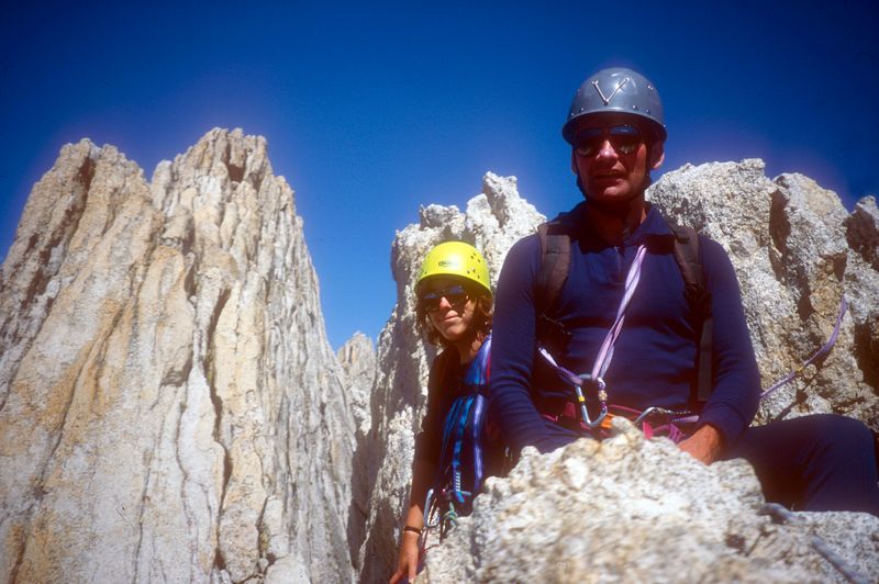 Tuolumne Mathes Crest Martina Steve on belay