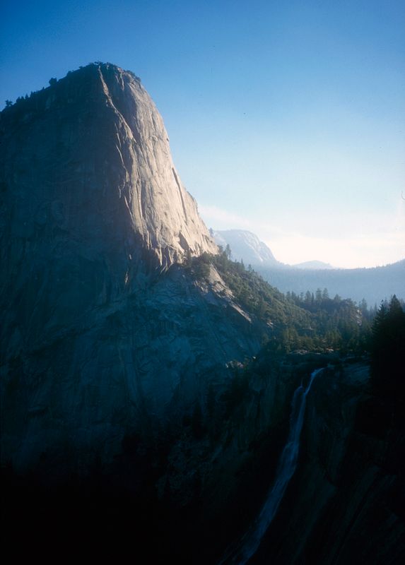Walk in early morning to Half Dome