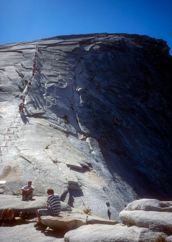 Half Dome descent ladders
