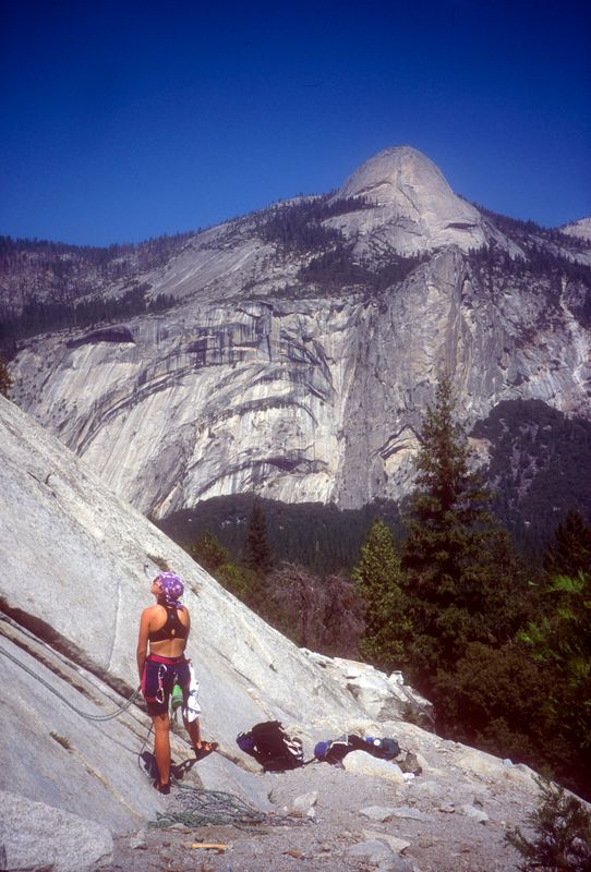 Yosemite Glacier Point Apron Martina belaying